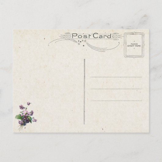 ヴィンテージとイースターの挨拶 ポストカード (裏面)