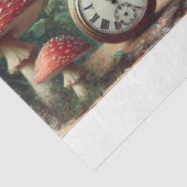 ヴィンテージとウサギのクロックの森の切り離し 薄葉紙 (詳細)