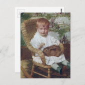 ヴィンテージとウサギ ポストカード (正面/裏面)