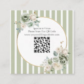 ヴィンテージとエレガントグリーンおよび金ゴールドミクロ結婚ス エンクロージャーカード (正面)