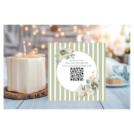 ヴィンテージとエレガントグリーンおよび金ゴールドミクロ結婚ス エンクロージャーカード