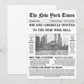 ヴィンテージとエレガント招待状 招待状 (正面/裏面)