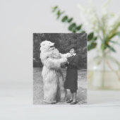 ヴィンテージとクマの男 ポストカード (スタンド正面)