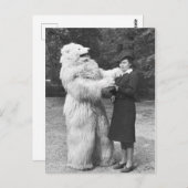 ヴィンテージとクマの男 ポストカード (正面/裏面)