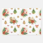 ヴィンテージとクリスマスの装飾 ラッピングペーパーシート (正面2)
