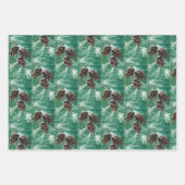 ヴィンテージとクリスマスツリー ラッピングペーパーシート (正面3)