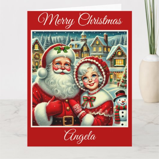 ヴィンテージとクロース夫人が北極点で カード (正面)