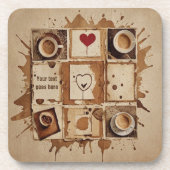 ヴィンテージとコーヒー コースター (正面)