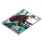 ヴィンテージとスコットランド犬の植栽 ノートブック (左側)