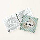 ヴィンテージとストライプレシピノート ノートブック (内部)