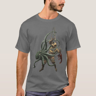 ヴィンテージとタコを使ったロブスターの潜水士 Tシャツ
