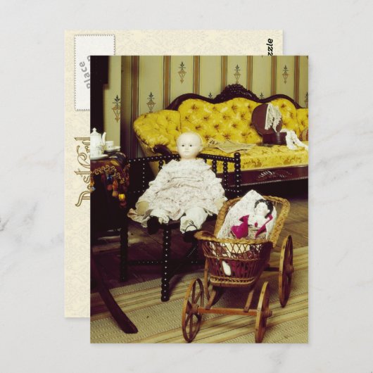 ヴィンテージとトビウチソウの入った部屋 ポストカード (正面/裏面)