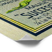 ヴィンテージとトマトのカスタム家族の名前のキッチン ポスター (角)