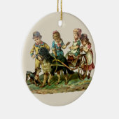 ヴィンテージとドッグワゴン セラミックオーナメント (右)