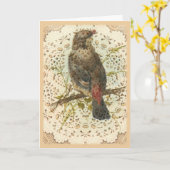 ヴィンテージとドリー カード (黄色い花)