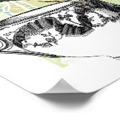 ヴィンテージとバラコラージュ美術プリント ポスター (角)