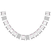 ヴィンテージとピンクの灰色の女の子の赤ちゃんシャワー バンティングフラッグ (全)