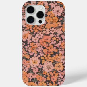 ヴィンテージとピンクの花 iPhone 15 PRO MAXケース