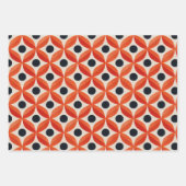 ヴィンテージとフォークパターン ラッピングペーパーシート (正面3)