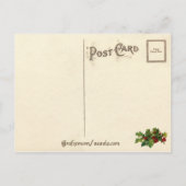ヴィンテージとホリーのクリスマスポストカード シーズンポストカード (裏面)