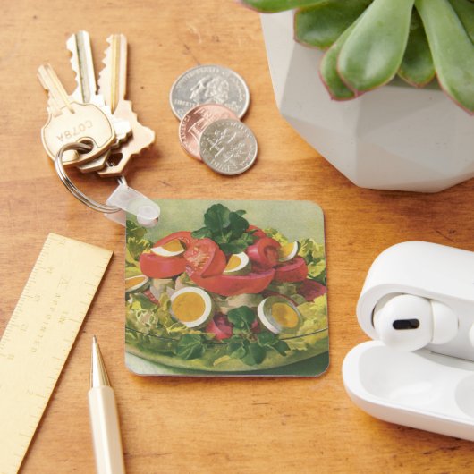 ヴィンテージとミッオーガニックトグリーンメスクランサラダ キーホルダー (デスク)
