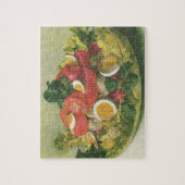 ヴィンテージとミッオーガニックトグリーンメスクランサラダ ジグソーパズル (縦)