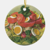 ヴィンテージとミッオーガニックトグリーンメスクランサラダ セラミックオーナメント (正面)