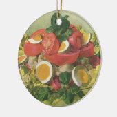 ヴィンテージとミッオーガニックトグリーンメスクランサラダ セラミックオーナメント (左)