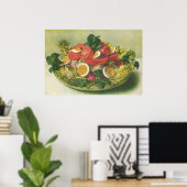 ヴィンテージとミッオーガニックトグリーンメスクランサラダ ポスター (ホームオフィス)