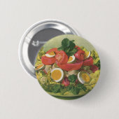 ヴィンテージとミッオーガニックトグリーンメスクランサラダ 缶バッジ (正面&裏面)