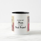 ヴィンテージとモダン写真 |お母さんから友最高の人へ マグカップ (中央)