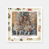 ヴィンテージとモダン金ゴールド スタンダードカクテルナプキン (正面)