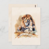 ヴィンテージとラムのクリスマスカード ポストカード (正面/裏面)