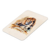 ヴィンテージとラムのクリスマスカード マグネット (左側)