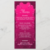 ヴィンテージとロマンチック結婚ピンク メニュー (正面)