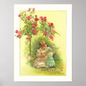 ヴィンテージと人形の子ストーリーブックページ ポスター (正面)