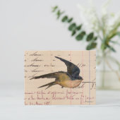 ヴィンテージと元帳の紙デジタルアート ポストカード (スタンド正面)