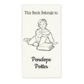 ヴィンテージと名前の蔵書票 ラベル (正面)