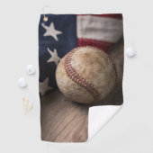 ヴィンテージと国旗 ゴルフタオル (インサイチュ)