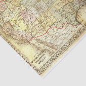 ヴィンテージと地統一された域の地図 薄葉紙 (詳細)