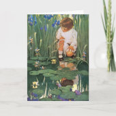 ヴィンテージと妖精と池の母の日のカード シーズンカード (正面)