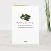 ヴィンテージと妖精のクリスマスカード シーズンカード (裏面)