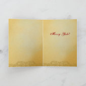 ヴィンテージと妖精のクリスマスカード シーズンカード (内部)