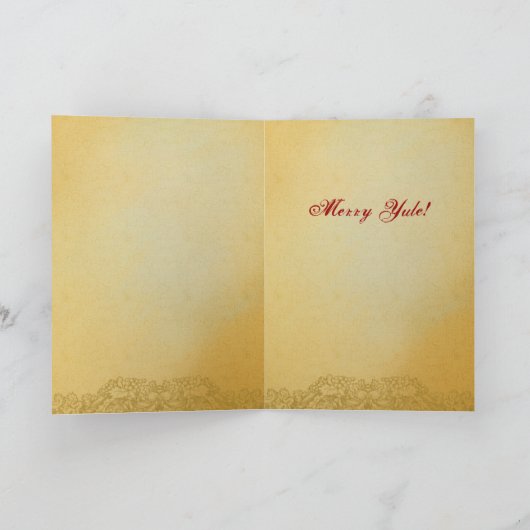 ヴィンテージと妖精のクリスマスカード シーズンカード (内部)