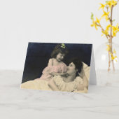 ヴィンテージと娘 カード (黄色い花)