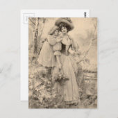 ヴィンテージと娘 ポストカード (正面/裏面)