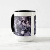 ヴィンテージと子のコラージュ マグカップ (正面左)