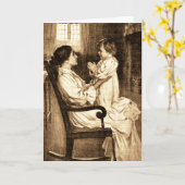 ヴィンテージと子供のカード カード (黄色い花)