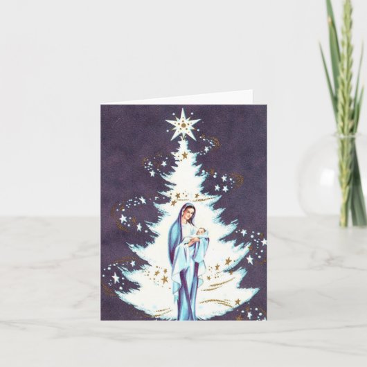 ヴィンテージと子供のクリスマスカード カード (正面)