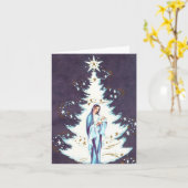 ヴィンテージと子供のクリスマスカード カード (黄色い花)